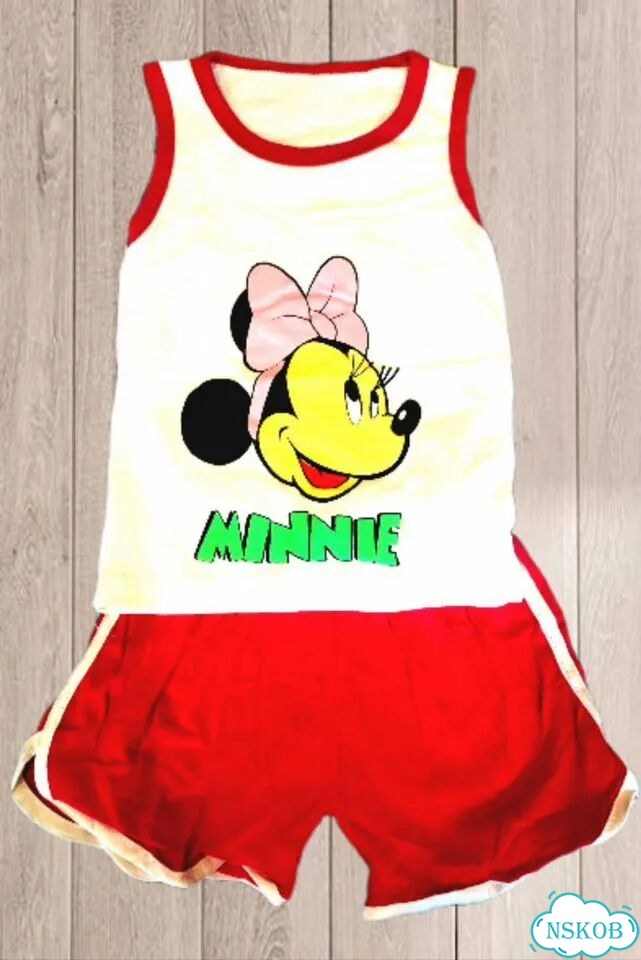 Летний костюм для девочки 80, Minnie, хлопок фото 1