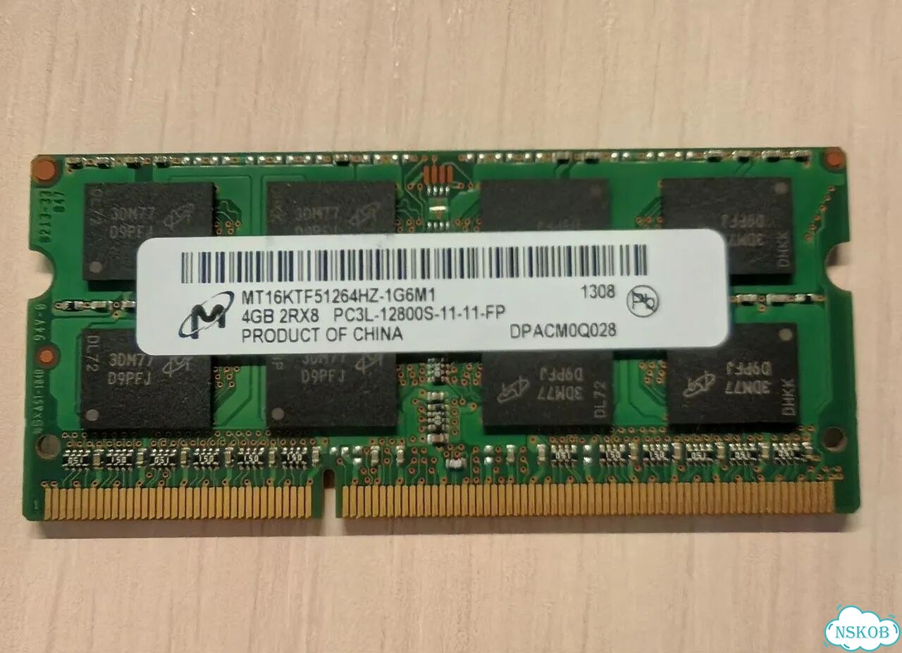 Оперативная память DDR3L 4Gb 1600 Mhz Micron фото 1