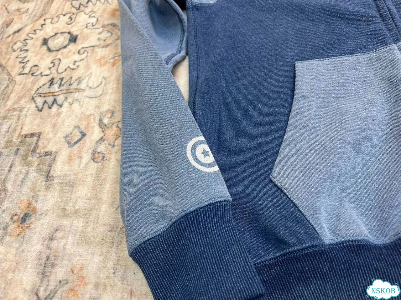 Зип худи Bape indigo new фото 10