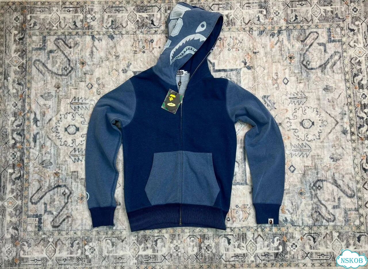 Зип худи Bape indigo new фото 4