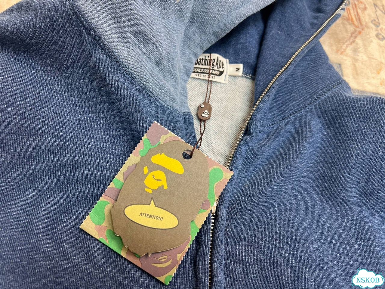Зип худи Bape indigo new фото 7