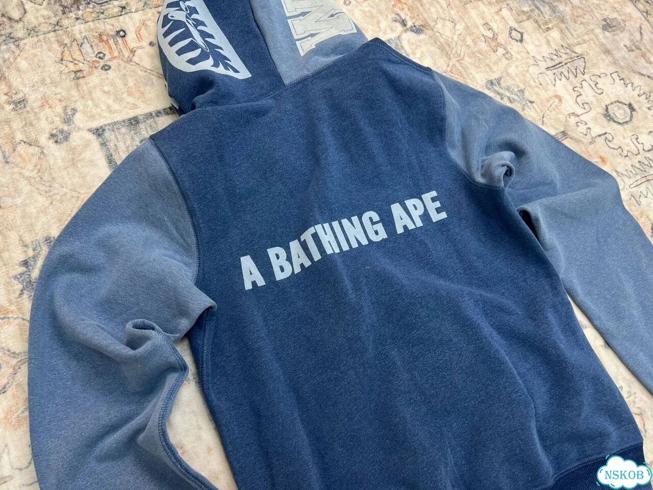 Зип худи Bape indigo new фото 8