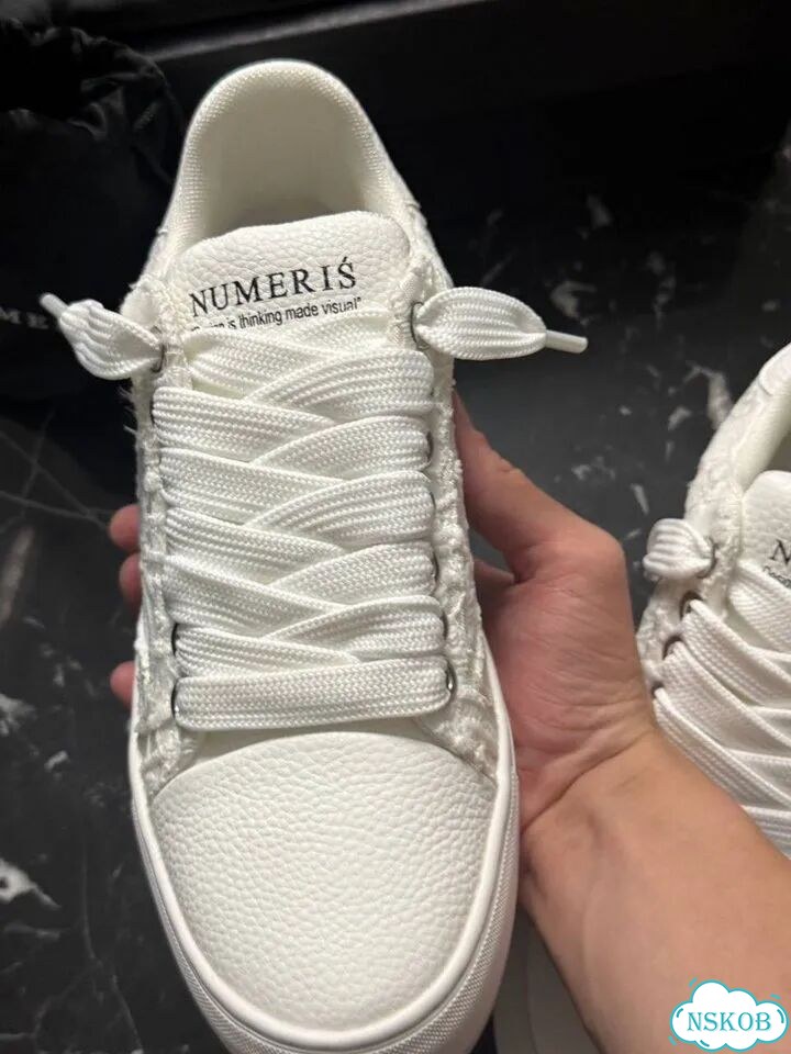 Кеды numeris белые кружевные фото 3