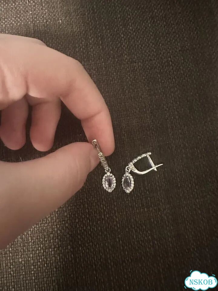 Серьги серебро фото 1