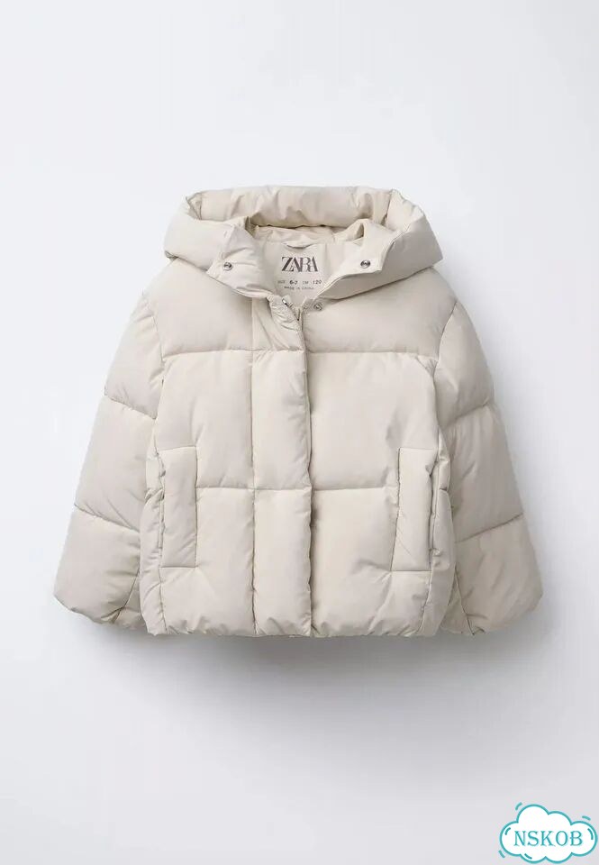 Пуховик с капюшоном Zara для девочки фото 1