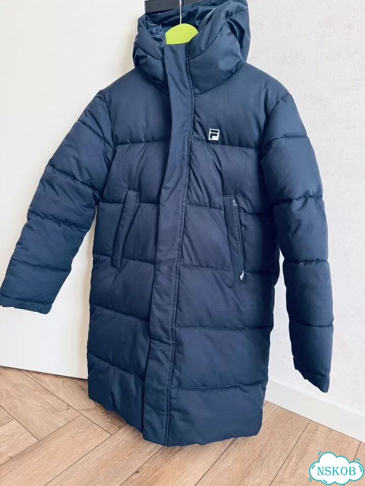 Пуховик для мальчика fila, удлиненный, р 152-158 фото 2