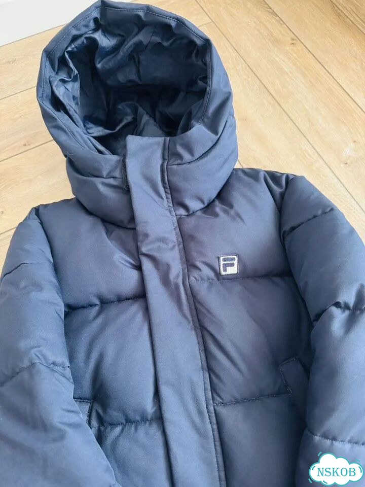 Пуховик для мальчика fila, удлиненный, р 152-158 фото 3
