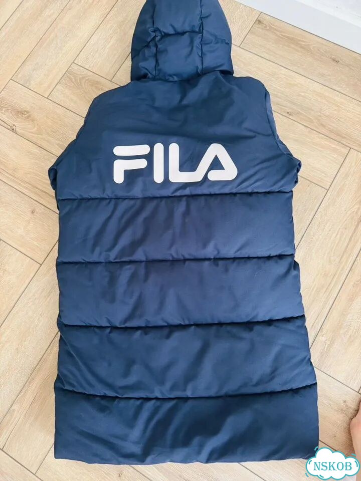 Пуховик для мальчика fila, удлиненный, р 152-158 фото 4