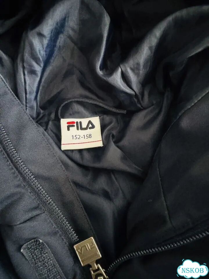 Пуховик для мальчика fila, удлиненный, р 152-158 фото 5