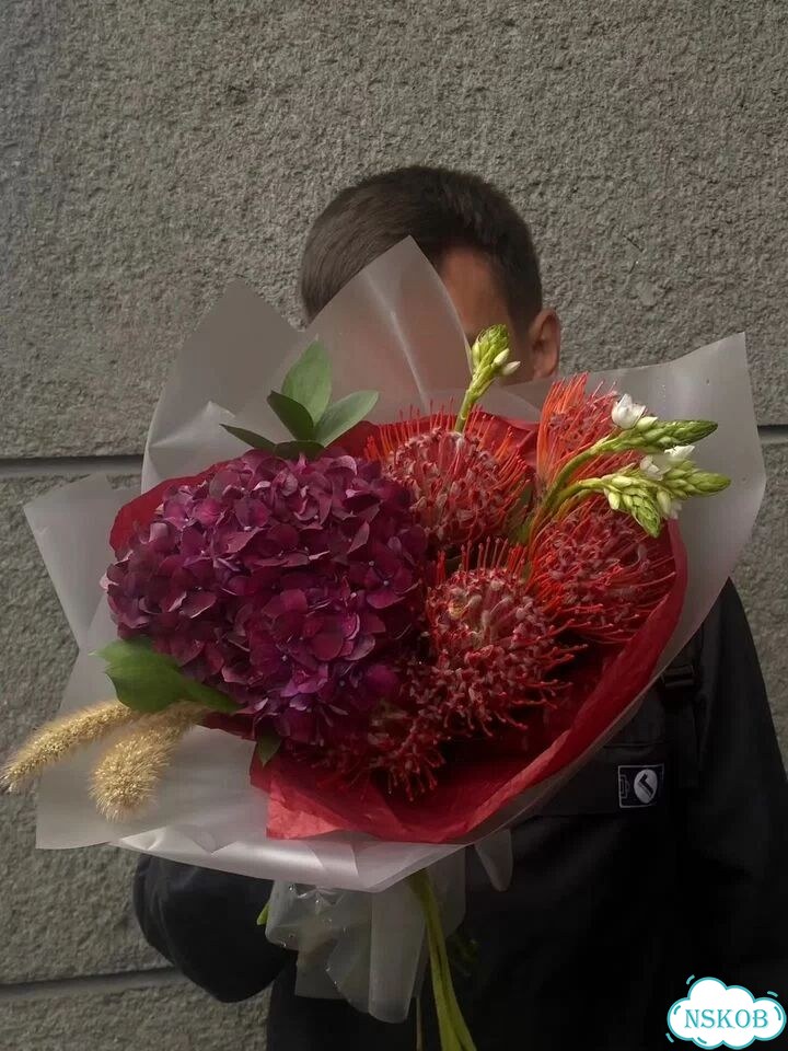Экзотический букет, цветы, сборные букеты фото 9