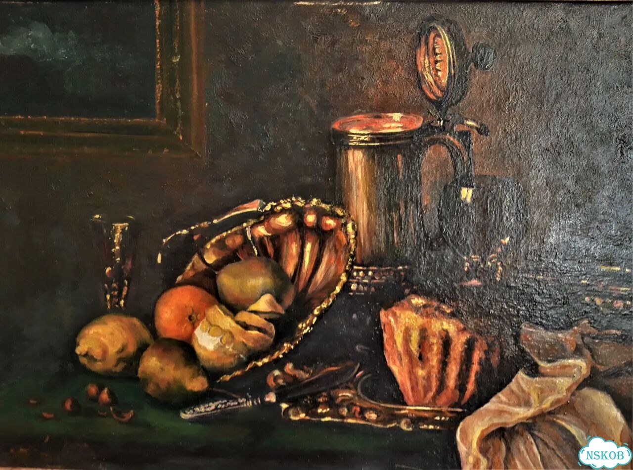 Продам картину, натюрморт, холст, масло, 1960-е гг фото 2