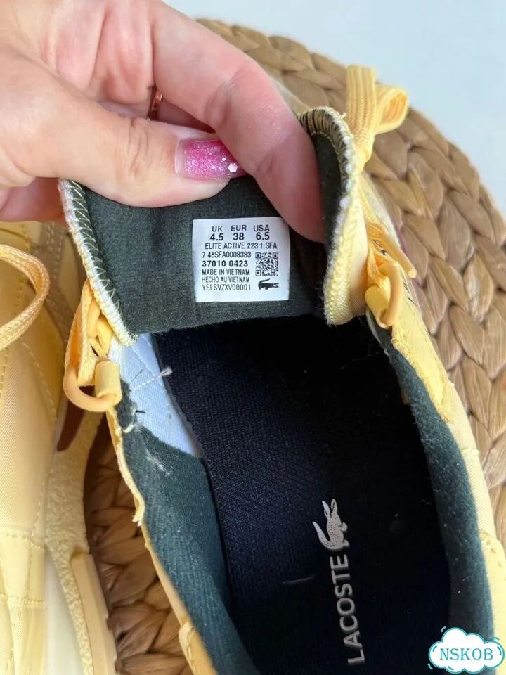 Кроссовки женские Lacoste Elite Active 38 желтые фото 2