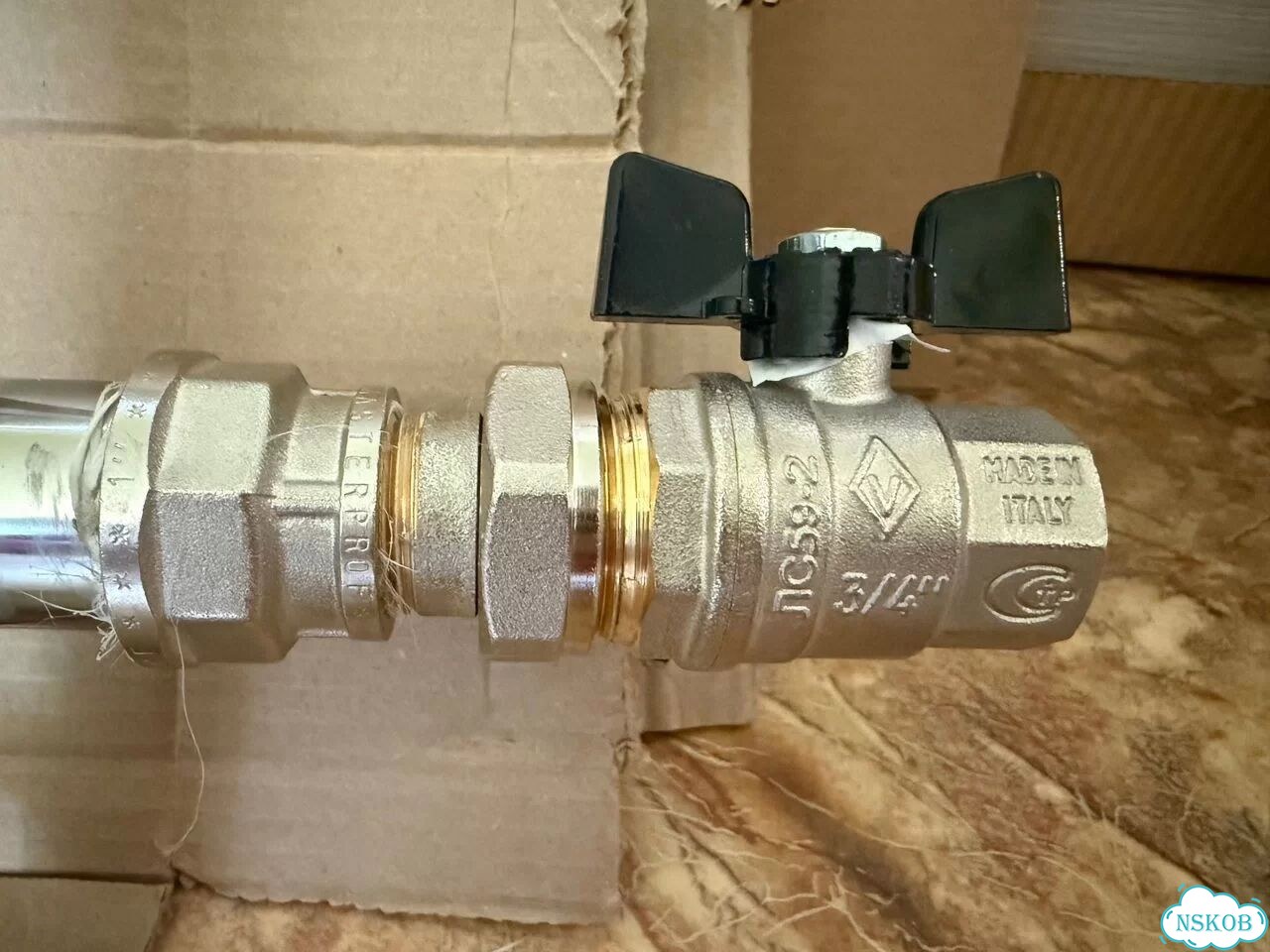 2шт: Кран шаровый DN20 PN40 HP/BP + муфта 1’х3/4’ фото 1