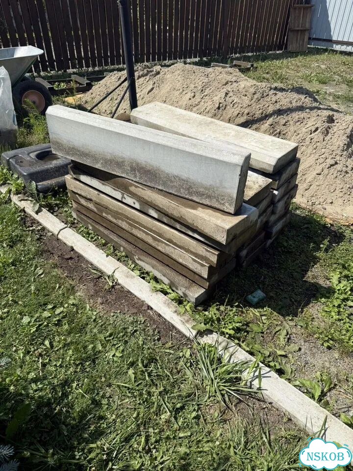 Поребрик садовый бетонный фото 1