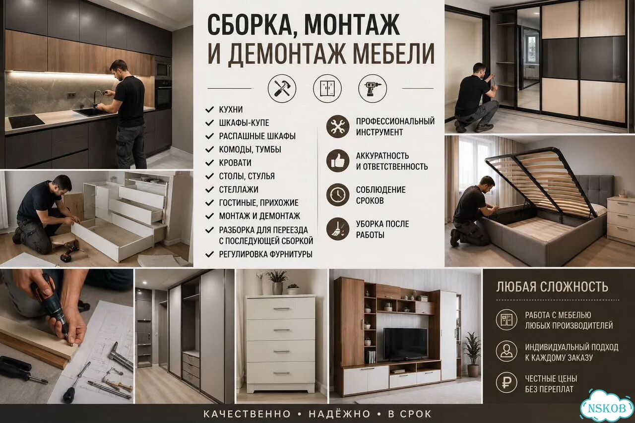 Сборка мебели, кухонный мебели фото 2
