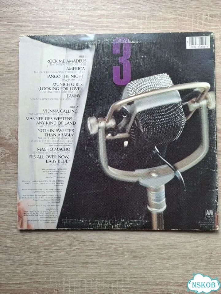 Пластинка Falco–Falco 3 VG/VG фото 2