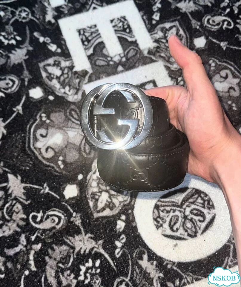 Ремень gucci monogram black фото 1