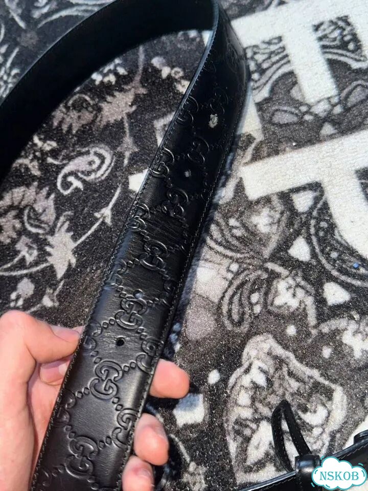 Ремень gucci monogram black фото 3