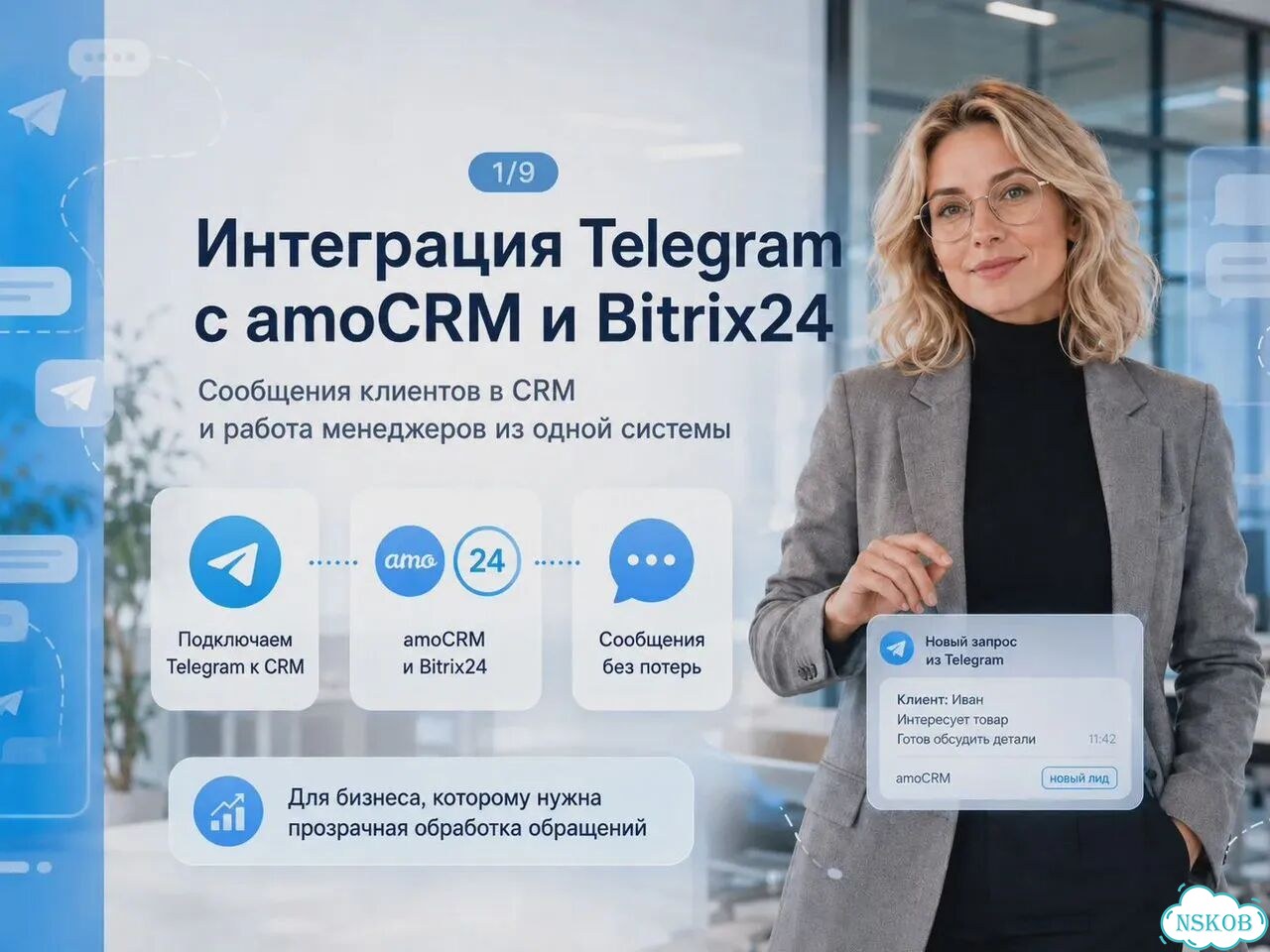 Интеграция Telegram с amoCRM и Bitrix24 фото 1