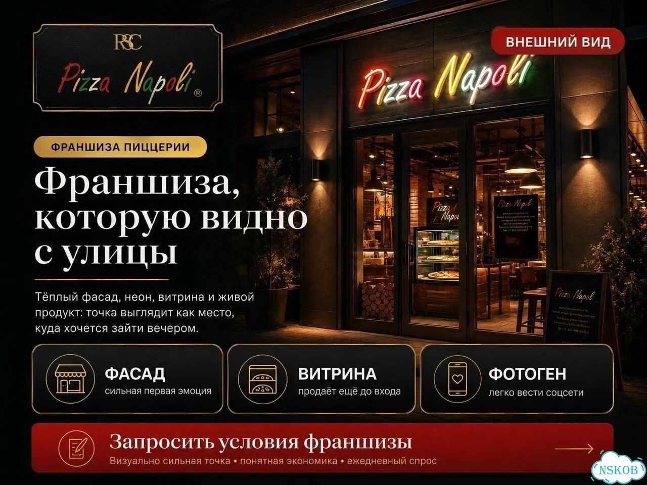 Готовая франшиза пиццерии от 15м2 Pizza Napoli фото 2