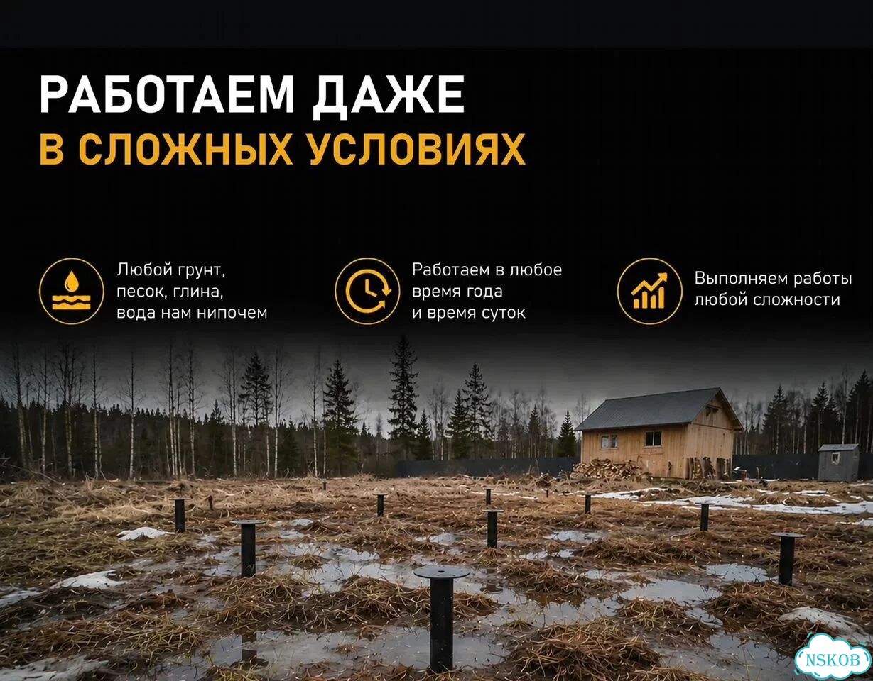 Фундамент для дома на сваях фото 5