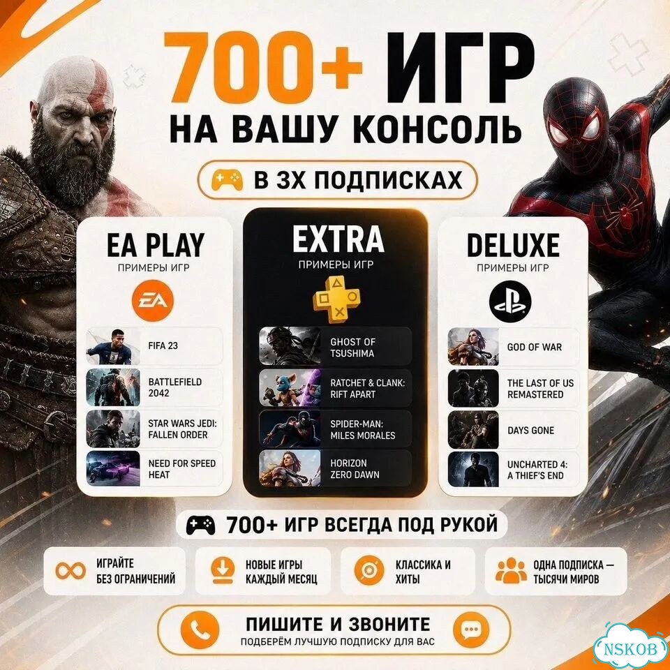 Ps plus 700+ игр подключение на ps4 и ps5 фото 1