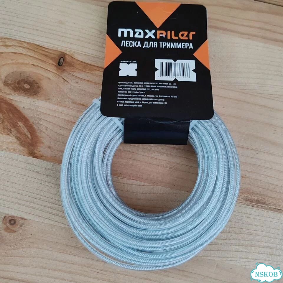 Леска для триммер Maxpiler MLC-13015 металлом d3,0 фото 2