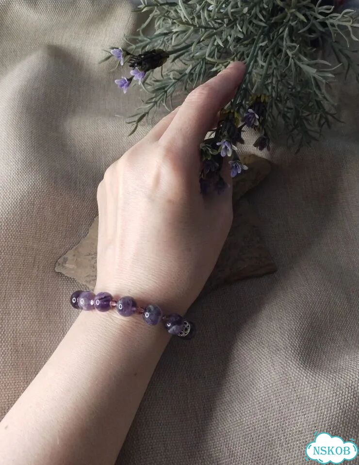 Украшение из натуральных камней из аметиста фото 7