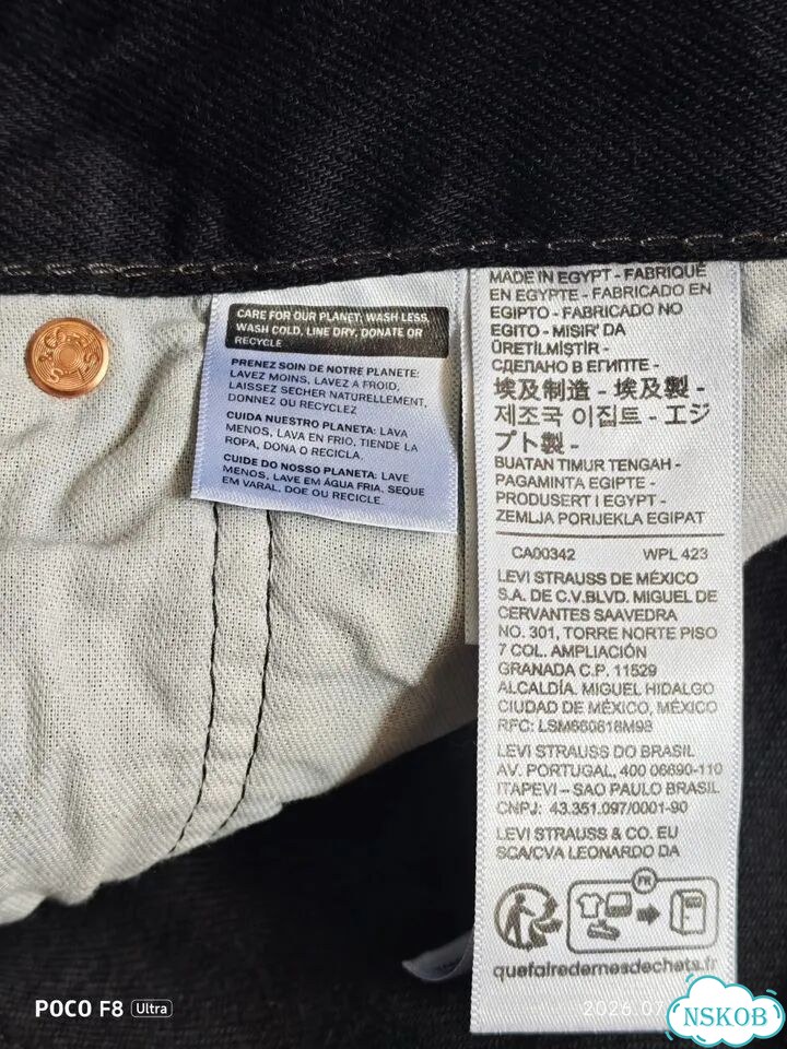 Джинсы levis 501 0160 w36 L34 original фото 8