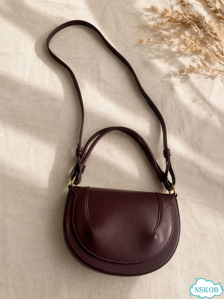 Бордовая сумка через плечо кросс-боди Zara фото 6