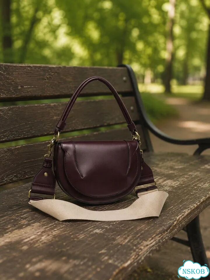Бордовая сумка через плечо кросс-боди Zara фото 8