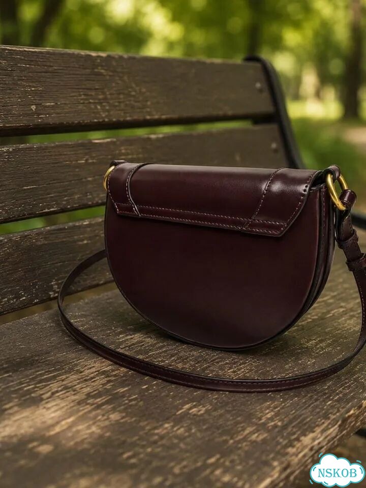 Бордовая сумка через плечо кросс-боди Zara фото 9