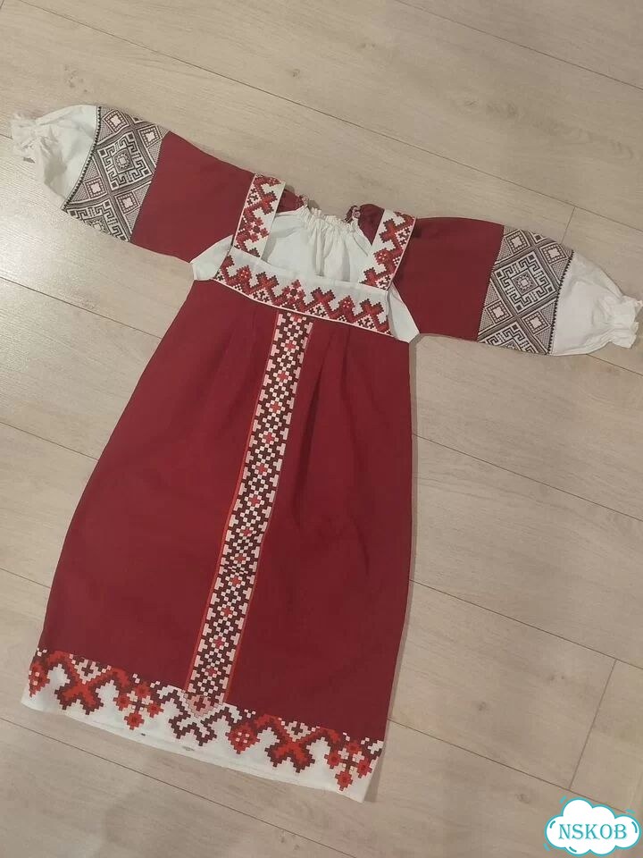Сарафан для девочки народный стилизованный, рубаха фото 2