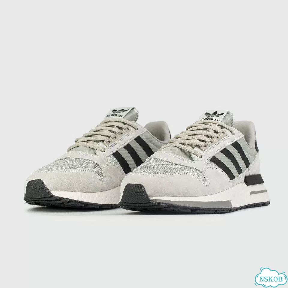 Кроссовки Adidas ZX 500 Boost Wmns Grey / Black Str./ White фото 2