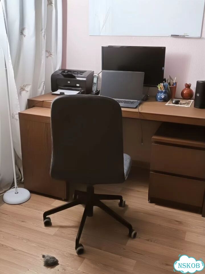 IKEA Офисное кресло, Gunnared dark grey/black фото 4