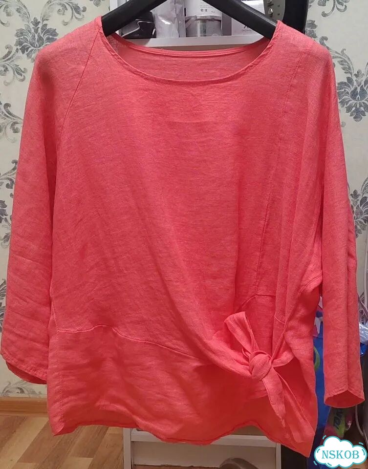 Блузка лён 50-52 фото 4