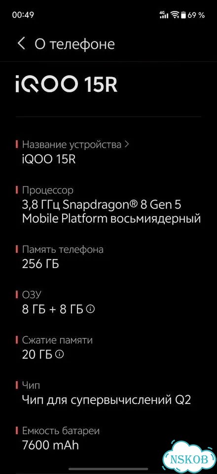 vivo iQOO 15R, 8/256 ГБ, 2 SIM фото 2