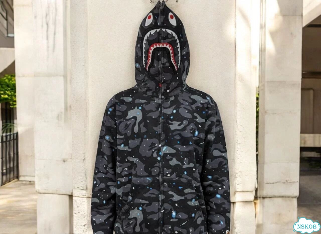 Camo Зип tiger худи Черный Space Bape фото 1