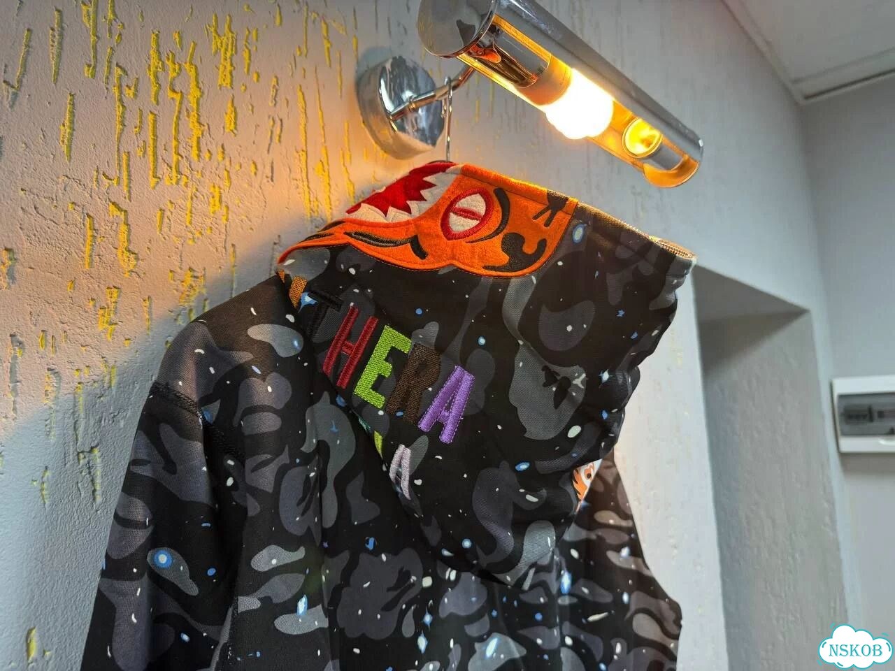 Camo Зип tiger худи Черный Space Bape фото 3