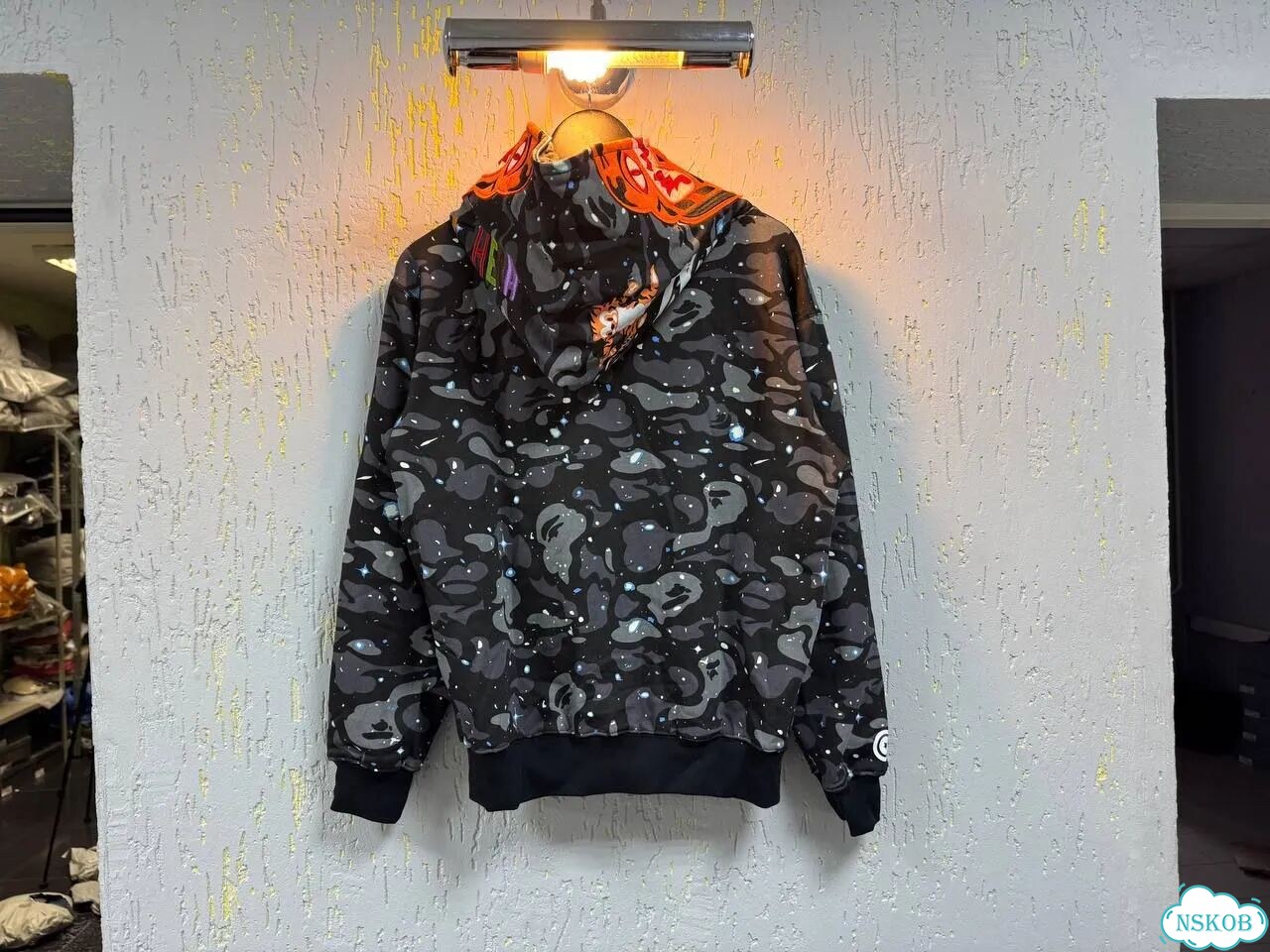Camo Зип tiger худи Черный Space Bape фото 5