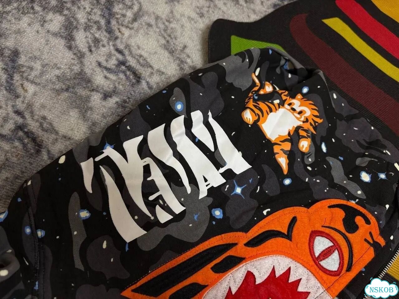 Camo Зип tiger худи Черный Space Bape фото 9
