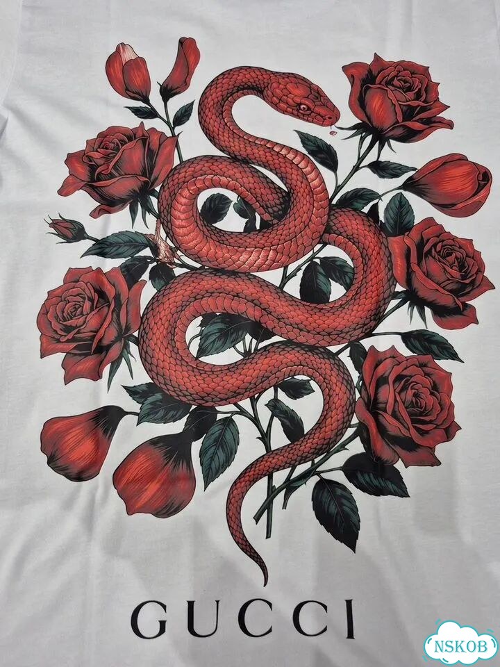 Gucci Red Snaje Футболка фото 10