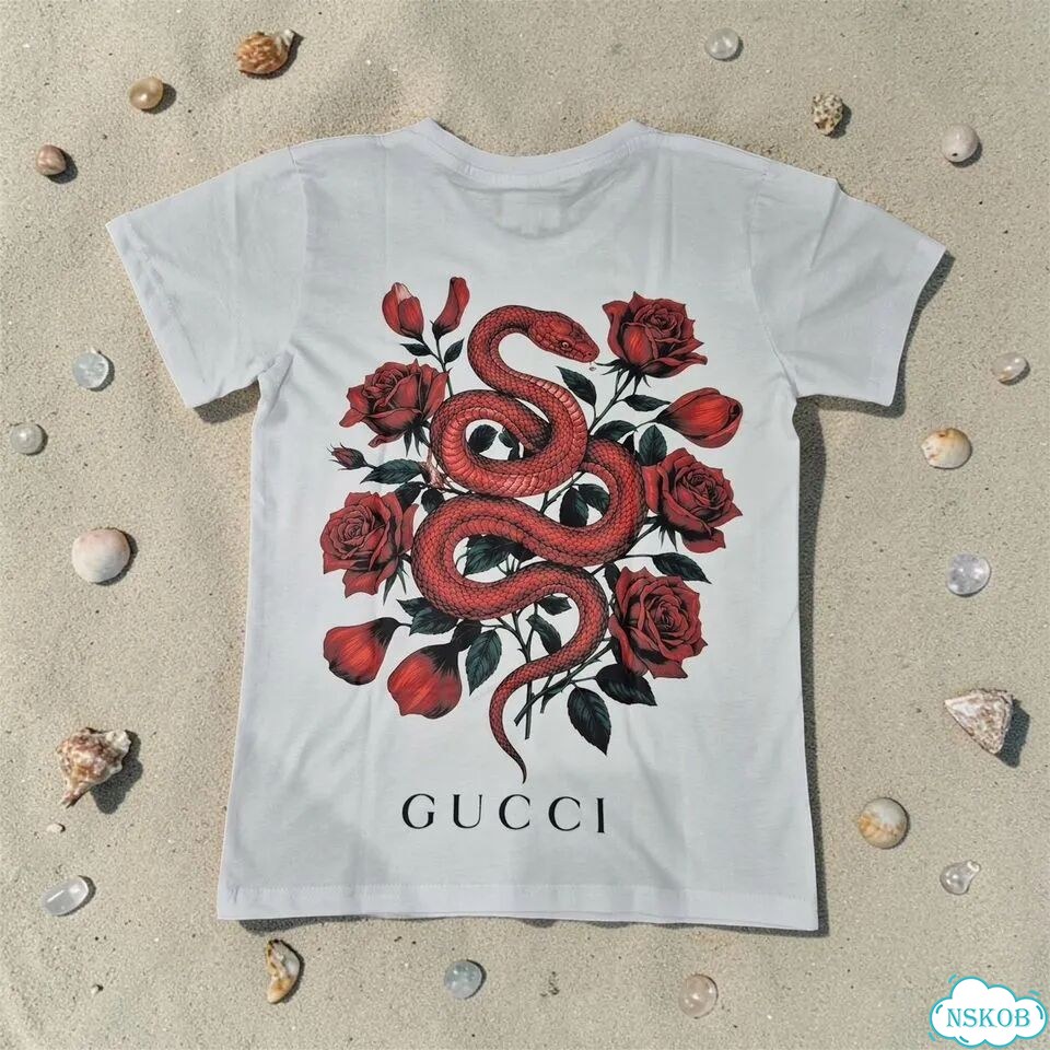 Gucci Red Snaje Футболка фото 2