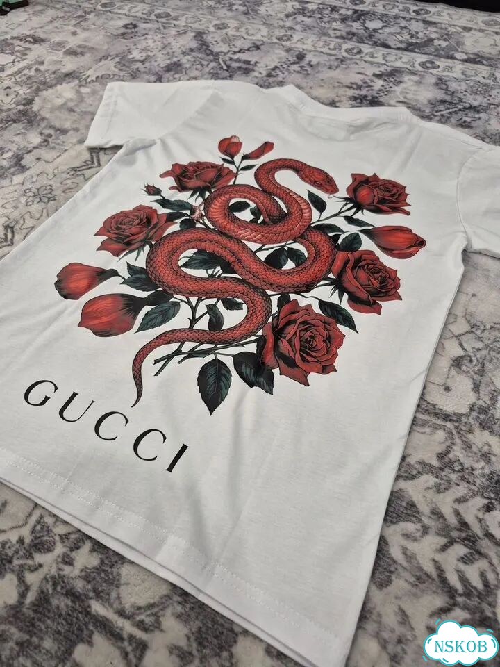 Gucci Red Snaje Футболка фото 6