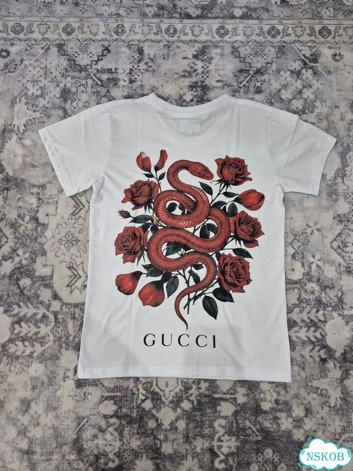 Gucci Red Snaje Футболка фото 7