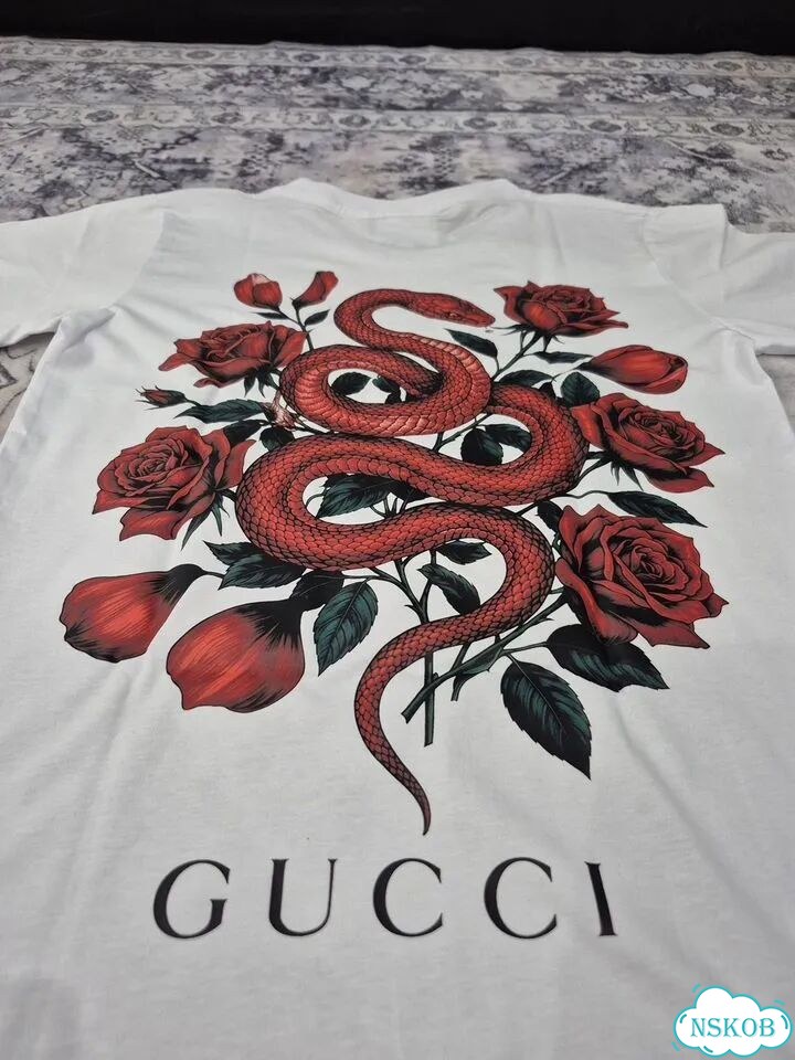 Gucci Red Snaje Футболка фото 9