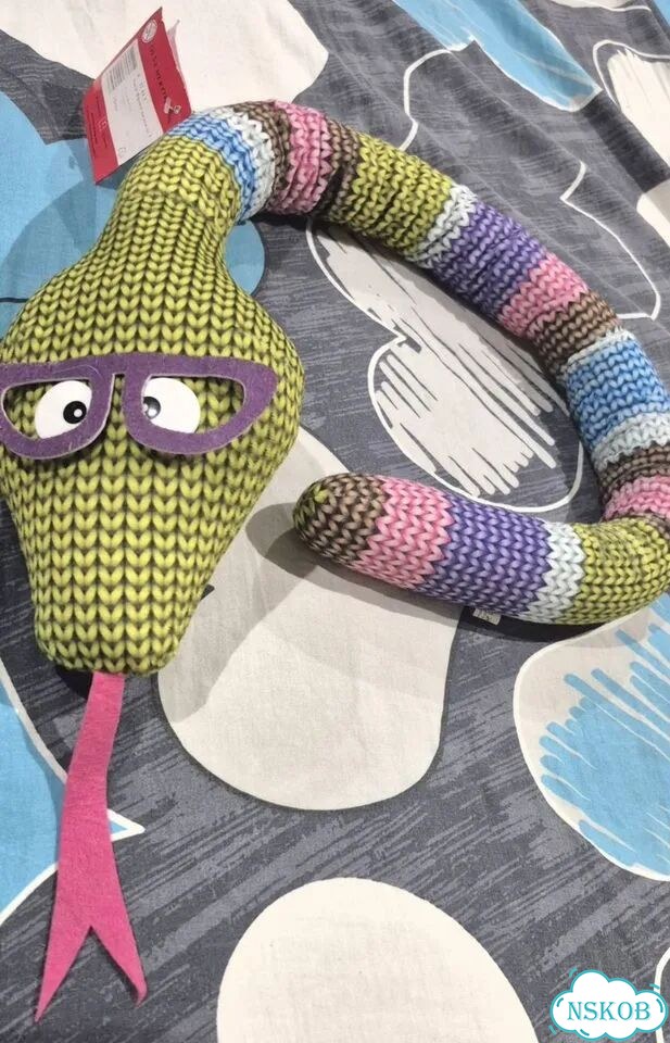 Мягкая игрушка змея фото 1