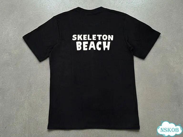 Футболка мужская черная Gallery Dept Skeleton Beach streetwear vintage AC0140 фото 2