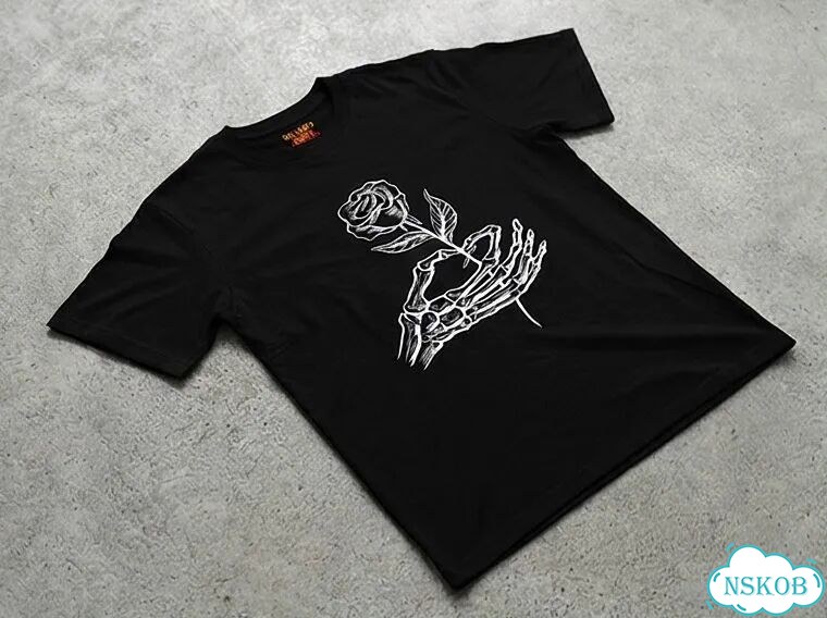 Футболка мужская черная Gallery Dept Skeleton Beach streetwear vintage AC0140 фото 4