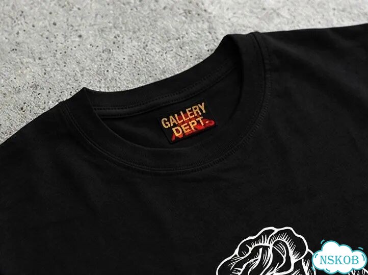 Футболка мужская черная Gallery Dept Skeleton Beach streetwear vintage AC0140 фото 7